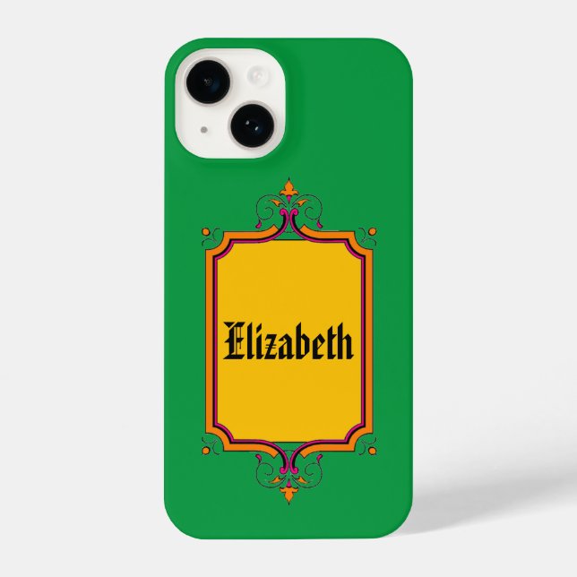 Elegant Framed Book Plate iPhone Case (Back)