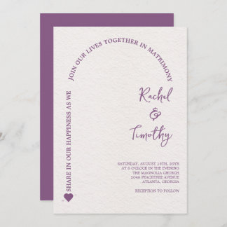 Elegant Framed in Faith Hot Pink Wedding Invitation