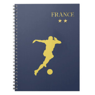 Elegant France Soccer Player Notebook