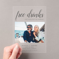 Elegant Free Drinks Photo Wedding