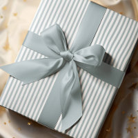 Elegant French Blue and White Thin Stripes