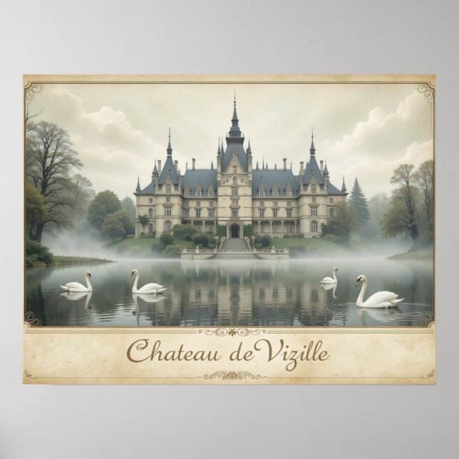 Elegant French Castle Château de Vizille  Poster (Front)