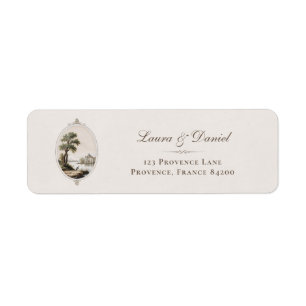 Elegant French Chateau Wedding Return Address Label