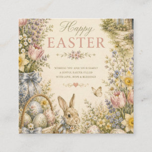 Elegant French Country Easter Greeting Vintage Enclosure Card