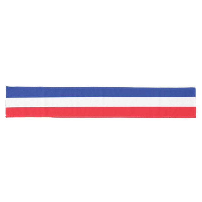 Elegant French Flag Tricolor (108") Long Table Runner (Horizontal)