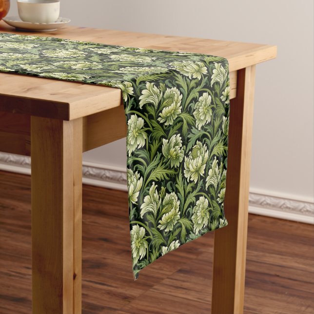 Elegant French Green Provincial Beauty Long Table Runner (In Situ)