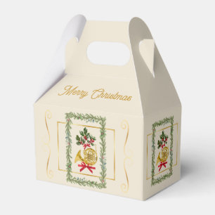 Elegant French Horn Christmas Irish Cream Favour Box