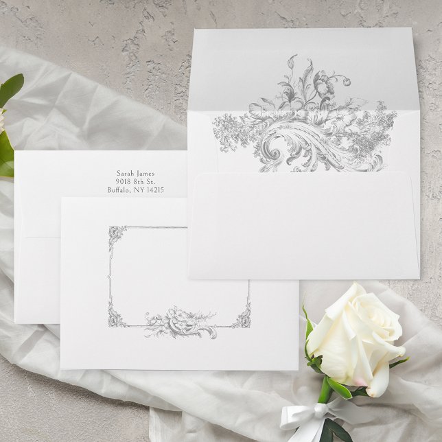 Elegant French Rococo Floral Envelope (Creator Uploaded)