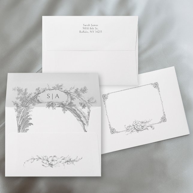 Elegant French Rococo Floral Envelope (Creator Uploaded)