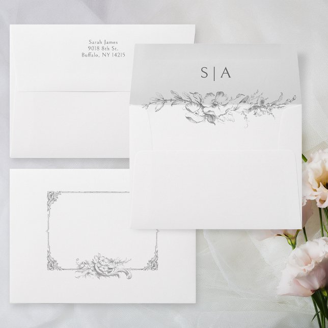 Elegant French Rococo Floral Envelope (Creator Uploaded)