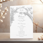 Elegant French Rococo Floral Program<br><div class="desc">This classic suite of historic decorative designs is inspired by the 18th century etchings of French court painter Alexis Peyrotte,  featuring light grey on white acanthus leaves,  ornate scrolls,  flowers and trees. Inside features a photo template.</div>