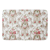 Elegant French Rococo Floral-White Background