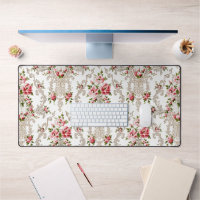 Elegant French Rococo Floral-White Background