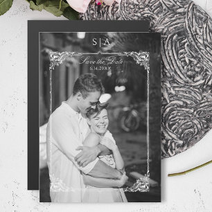 Elegant French Rococo Photo Save the Date Magnetic Invitation