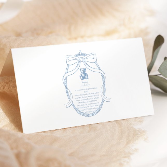 Elegant French Teddy Bear  Books for Baby Enclosure Card (Creator Uploaded)