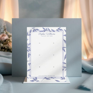 Elegant french toile blue triple stud display card