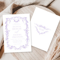 Elegant French Victorian Lilac Purple Wedding