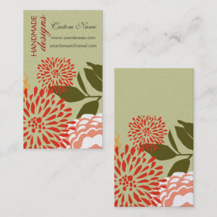 Elegant Fresh Flowers Summer Spring Floral Business Card