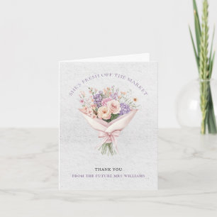 Elegant Fresh Off the Market Shower Thank You Card