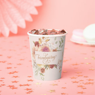 Elegant Friendsgiving Entertaining Paper Cups