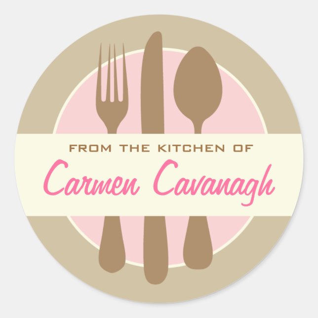 Elegant "From the kitchen of" stickers (Front)
