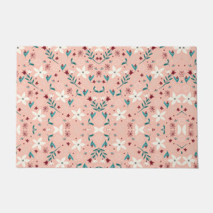 Elegant Froral Pink Door Mat