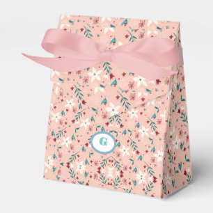 Elegant  froral  Pink   Favour Box