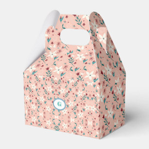 Elegant  froral  Pink   Favour Box