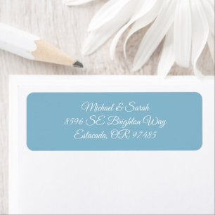 Elegant Frosted Frozen Blue Return Address Return Address Label