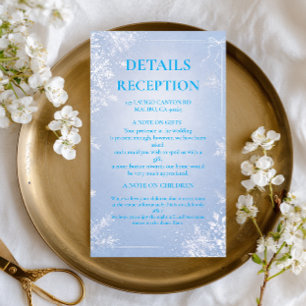 Elegant Frosty Blue Winter Celebration Enclosure Card