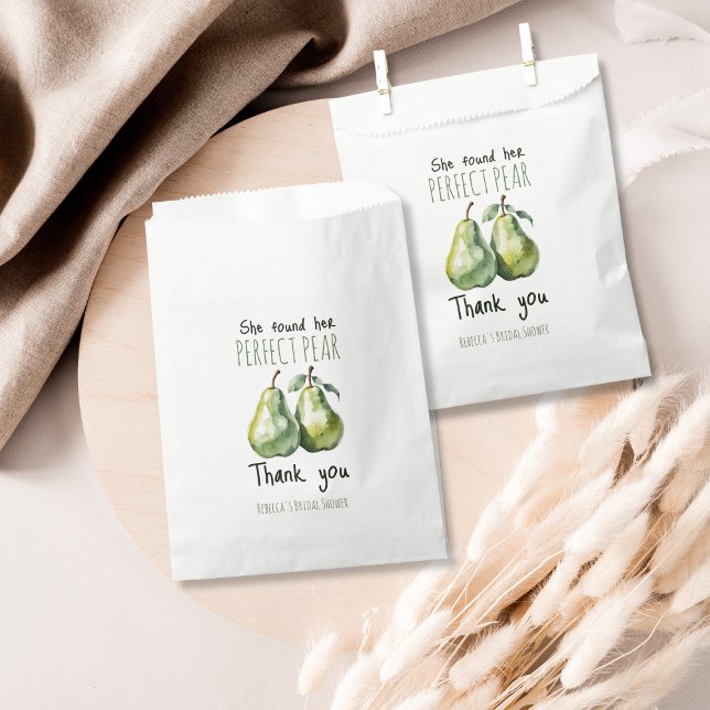 Elegant Fruit Brunch Perfect Pear Bridal Shower Favour Bag (Creator Uploaded)