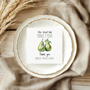 Elegant Fruit Brunch Perfect Pear Bridal Shower Napkin