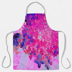 Elegant Fuchsia and Dark Blue Limelight Hydrangea Apron