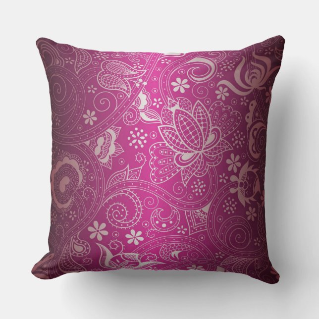 Elegant Fuchsia  Pillow (Front)