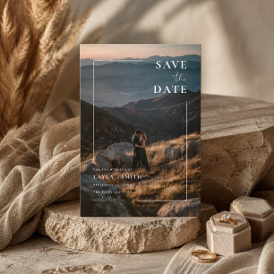 Elegant Full Bleed Photo Modern Wedding Save The Date