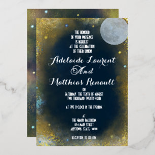 Elegant Full Moon Celestial Wedding: Blue & Silver
