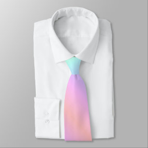 Elegant Fun Soft Abstract Rainbow Color Stripes Tie
