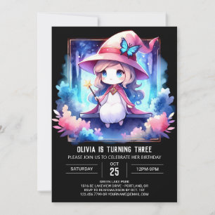 Elegant Fun Wizard Birthday Invitation
