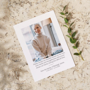 Elegant Funeral Celebration of Life Thank You Card