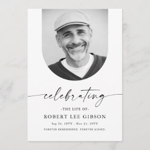 Elegant Funeral Memorial Celebration Of Life Program