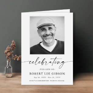 Elegant Funeral Obituary Order of Service Photo Program