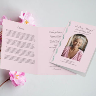 Elegant Funeral Order of Service Photo Program