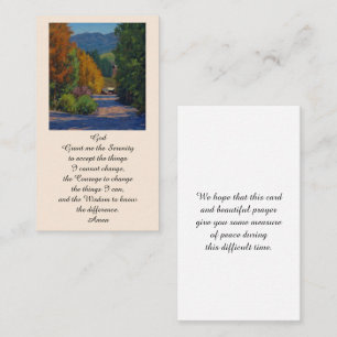 Elegant Funeral Service Memorial Card