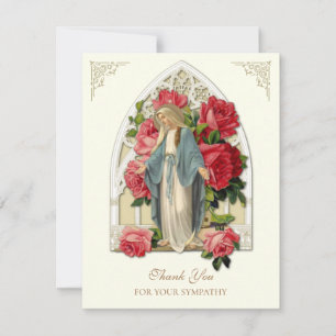 Elegant Funeral Sympathy Religious Thank You Card