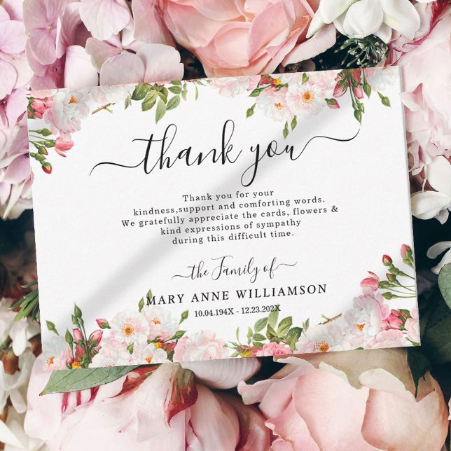 Elegant Funeral Thank You Card (Creator Uploaded)