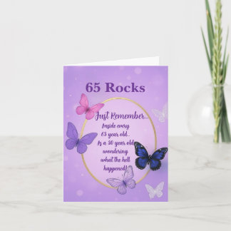 Elegant & Funny 65th Milestone Birthday  Card