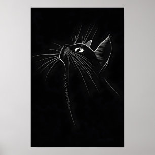Elegant Funny Black cat Poster