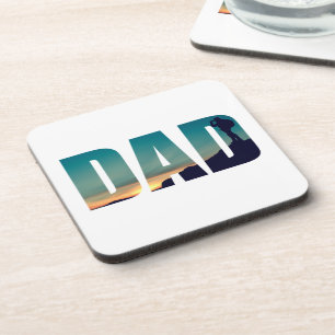 Elegant Funny Fathers Day gift Hiking Camping Dad Coaster