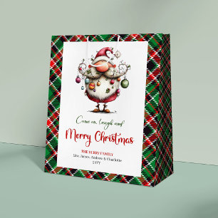 Elegant Funny Santa Classic Christmas Gift Bag