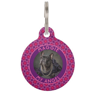 Elegant Fur Dad Gift Ethnic Pattern Pet Tag